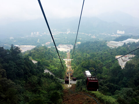 马来西亚云顶高原的缆车