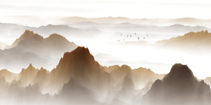 新中式山水画