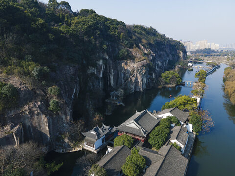 绍兴东湖景区航拍