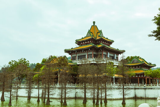 顺德顺峰山公园历史馆建筑风光