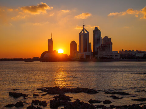 青岛老市区海滨风光