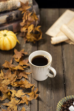 一杯咖啡秋天秋季素材