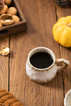 咖啡秋季文艺温暖秋天素材