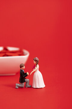 情侣求婚表白创意红色背景