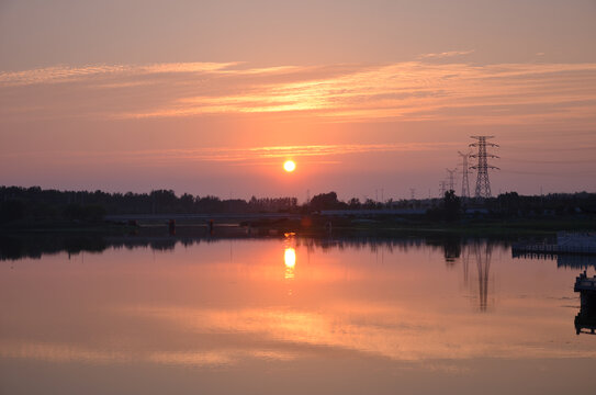 古黄河夕照