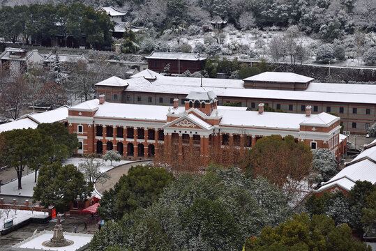 武汉鄂军都督府冰雪城市风光