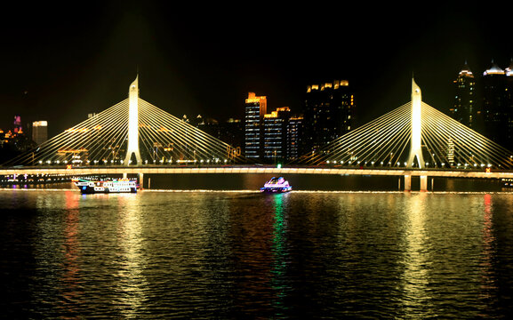 珠江海印大桥夜景