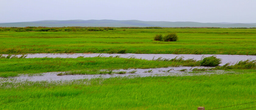 草原河流