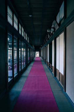 古代日式建筑走廊