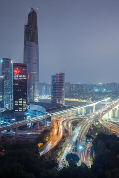 重庆陆海国际中心夜景