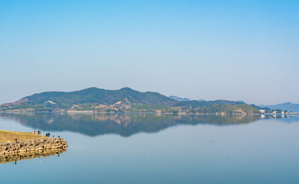 浙江宁波四明湖的风景