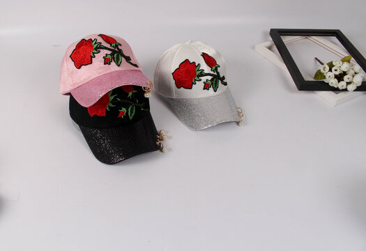 玫瑰花棒球帽