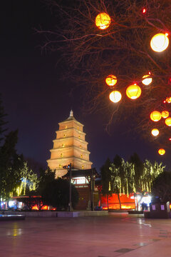 西安大雁塔夜景