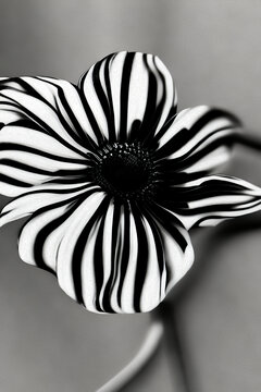 高端花卉油画黑白装饰画