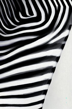斑马纹理黑白装饰画