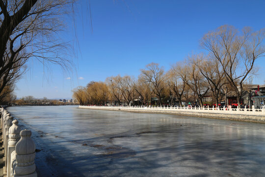 北京什刹海冬季景色