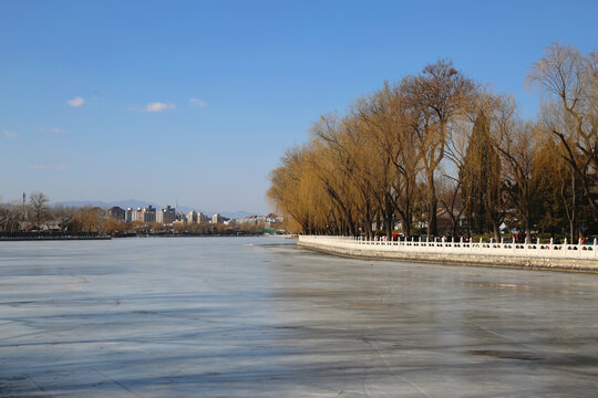 北京什刹海冬季景色