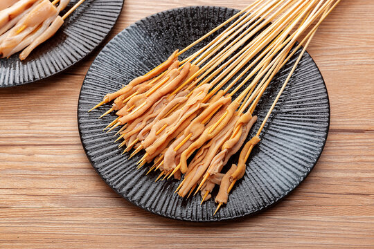 鸭肠串食材