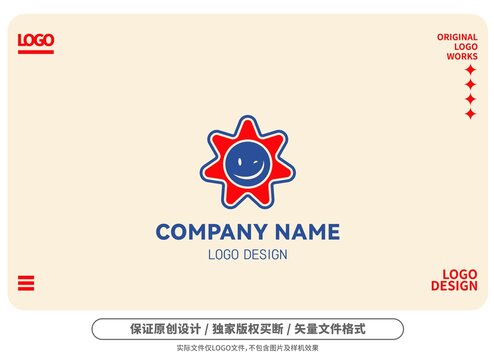 原创卡通笑脸logo