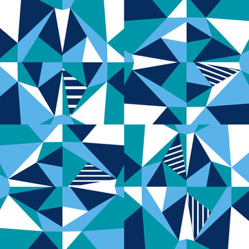 蓝色几何三角