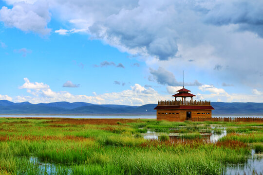 甘南旅游尕海湖湿地公园