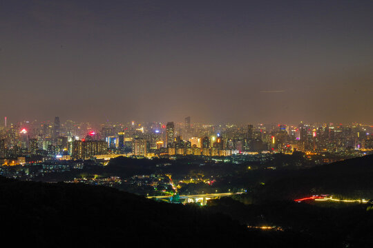 灯光璀璨的广州夜景