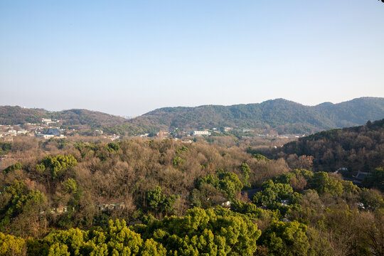 鸟瞰杭州西湖风景区