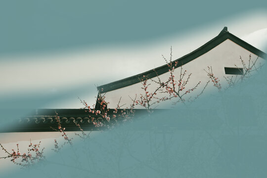 中式园林庭院梅花设计图片