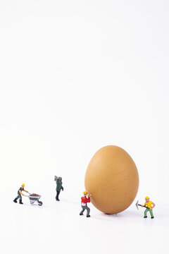 鸡蛋工厂微缩创意图片