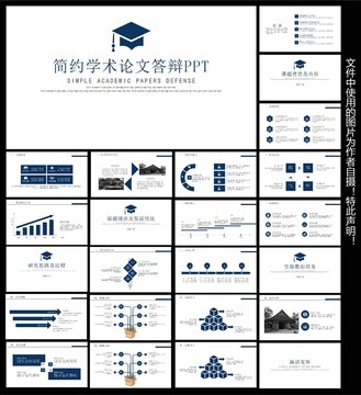 简约学术论文答辩ppt