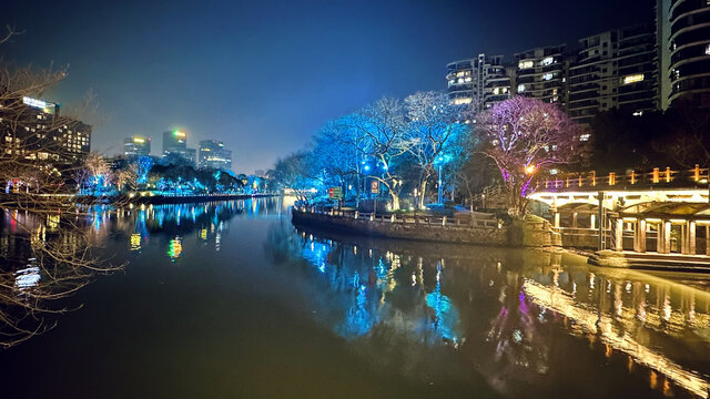 杭州小河直街夜景