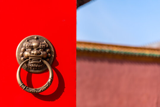 中国沈阳故宫的古建筑宫门