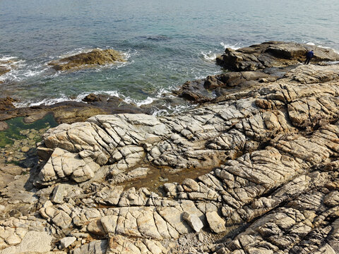 大梅沙海边岩石