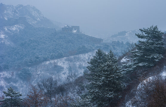 雪后金山岭长城