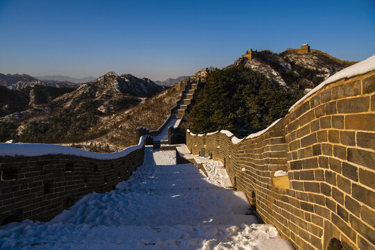 雪后金山岭长城