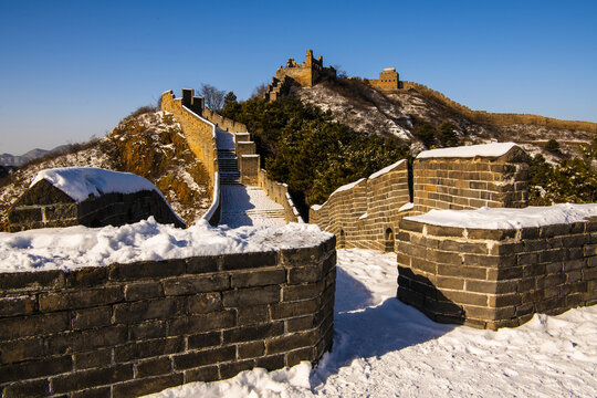 雪后金山岭长城