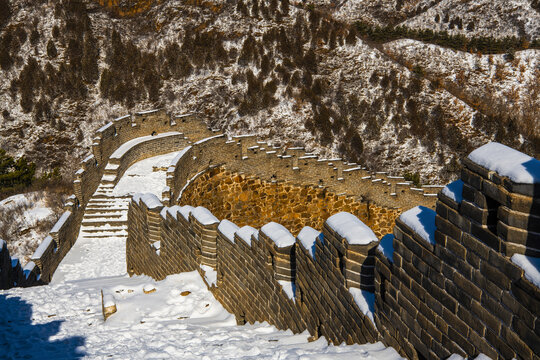 雪后金山岭长城