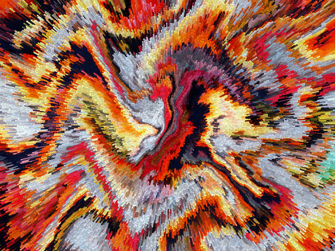 抽象龙头地毯纹