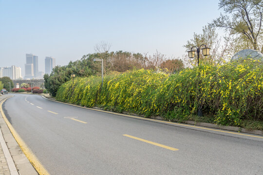 中国江苏南京的城市道路建筑