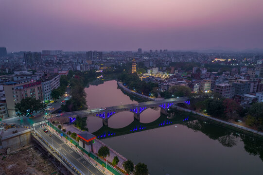 罗定市夜景