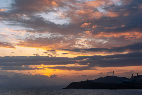 海岛日落晚霞