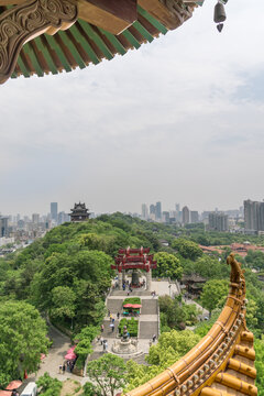 中国武汉的黄鹤楼景区