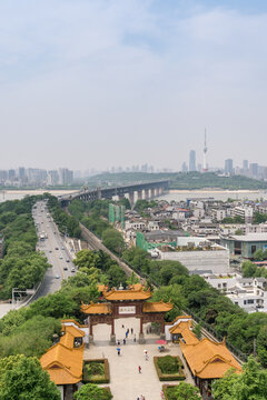 中国武汉的黄鹤楼景区