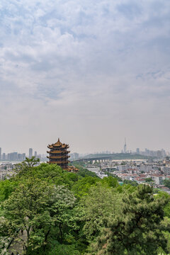 中国武汉的黄鹤楼景区