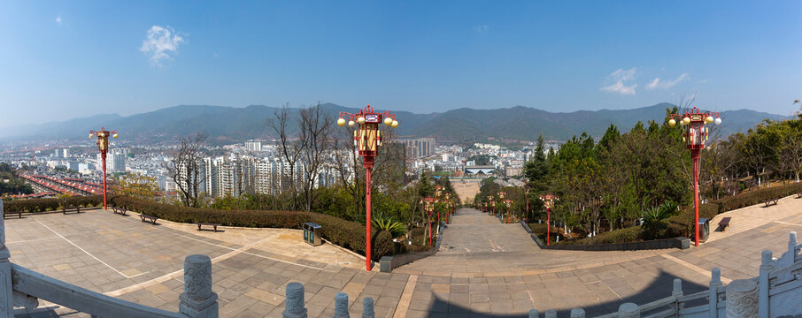 云南玉溪新平县城市风景