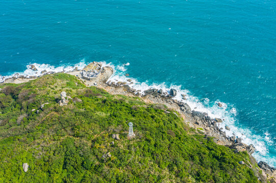 航拍海南陵水分界洲岛热带岛屿