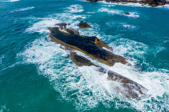 海南文昌石头公园海角海蚀地貌