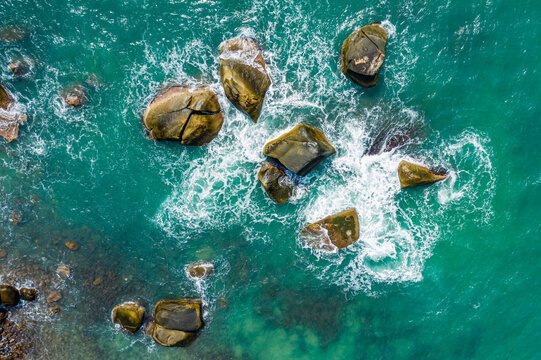 海南文昌石头公园海角海蚀地貌