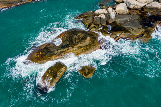 海南文昌石头公园海角海蚀地貌