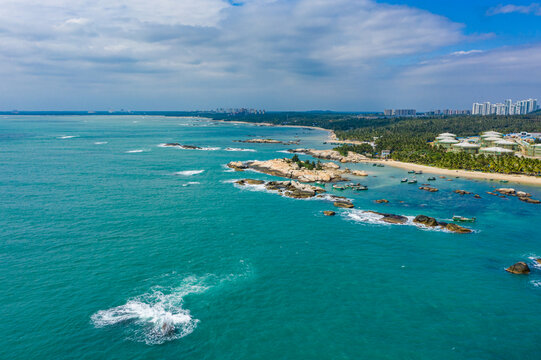 海南文昌石头公园海角海蚀地貌